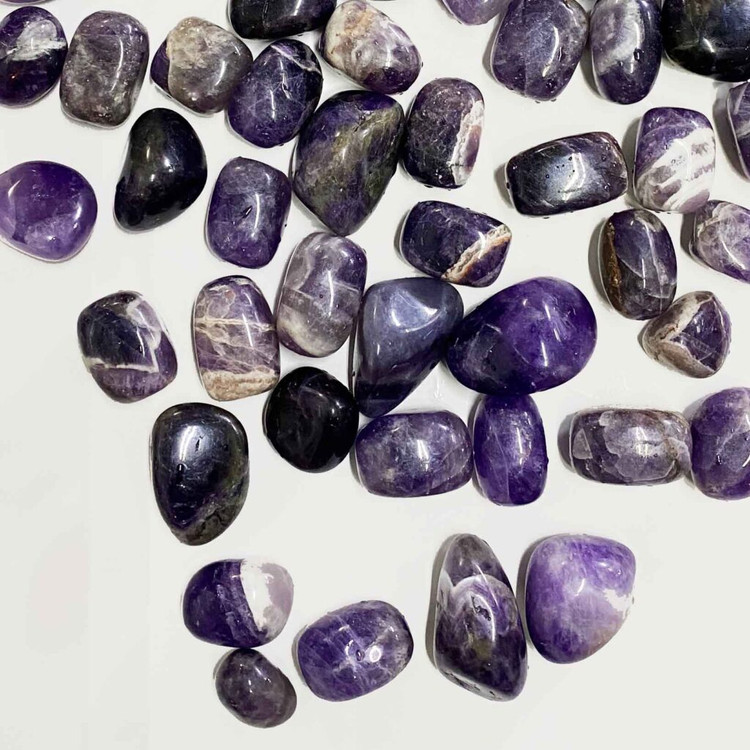 مشخصات قیمت وسفارش سنگ آمتیست تامپل شده