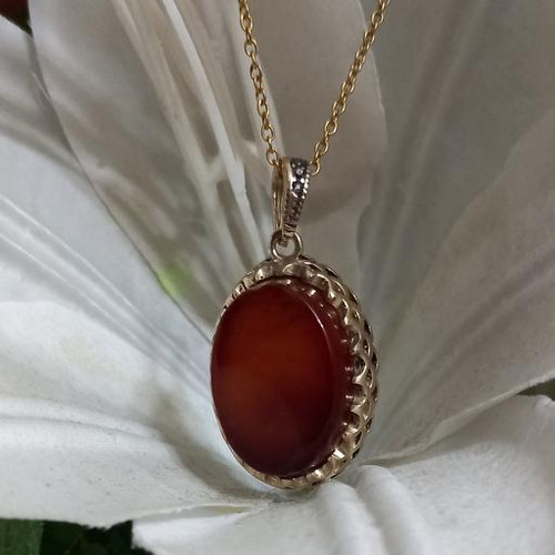 مشخصات قیمت وخریدگردنبندعقیق سرخ اصل