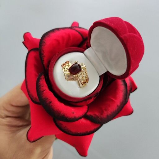 قیمت وخریدانگشترعقیق سرخ طرح طلا