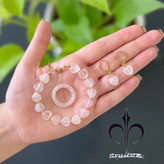 قیمت وخرید نیم ست زنانه باسنگ رزکوارتز اصل ودرجه ۱