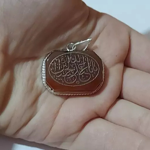 گردنبندعقیق سرخ معدنی خطی