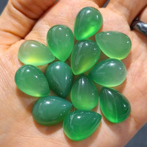 سنگ عقیق سبزتراش اشکی