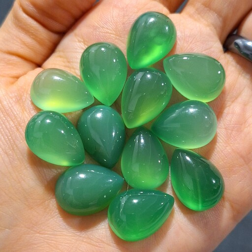 سنگ عقیق سبزتراش اشکی