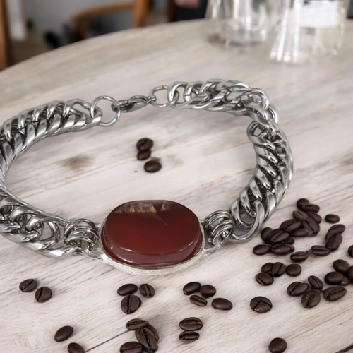 قیمت ومشخصات دستبندمردانه عقیق سرخ اصل