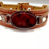 دستبندمردانه چرمی باسنگ اصل