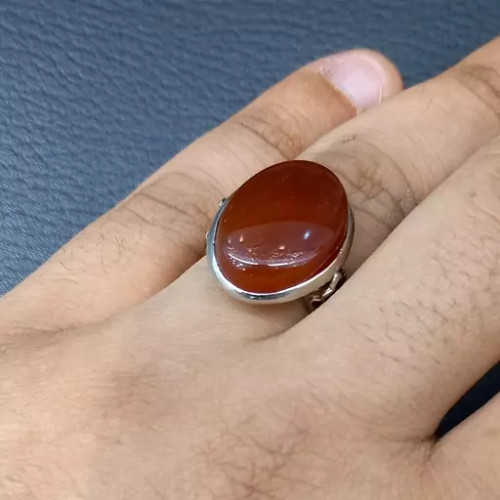 قیمت ومشخصات انگشترنقره مردانه عقیق سرخ