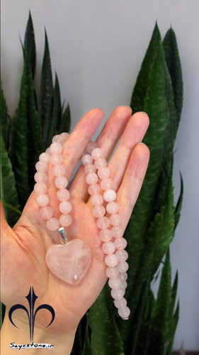 مشخصات قیمت وخریدگردنبندسنگ رزکوارتز