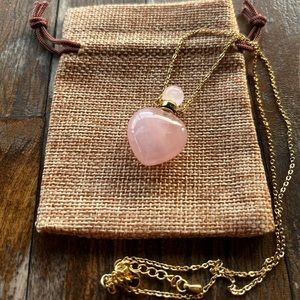 جاعطری سنگی گردنی رزکوارتز