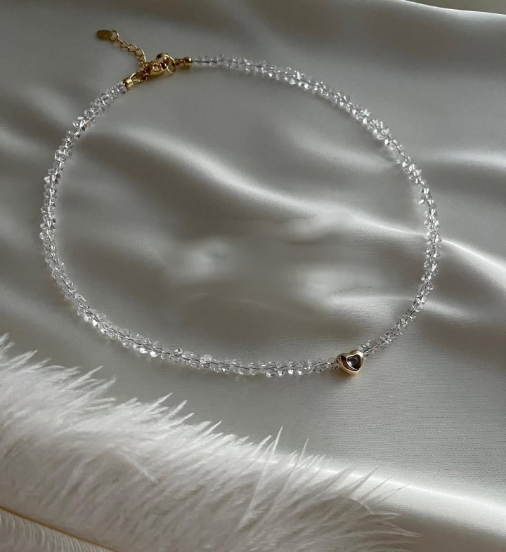 گردنبندسنگ کریستال کوارتزشفاف