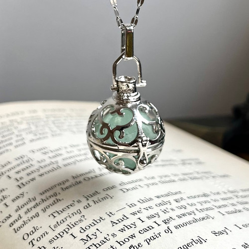 گردنبندگوی سنگی فلورت سبز