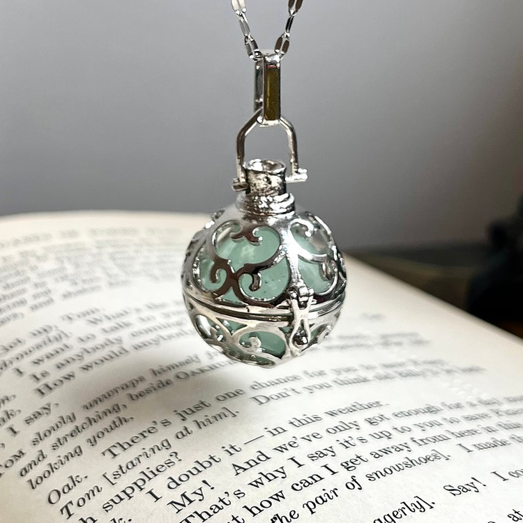 گردنبندگوی سنگی فلورت سبز