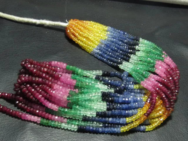 رشته سنگ لوکس زمردویاقوت