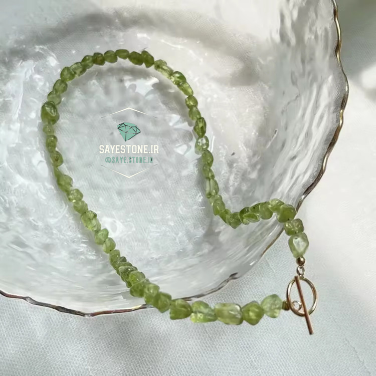 گردنبندسنگ زبرجدافغان اصل ومعدنی