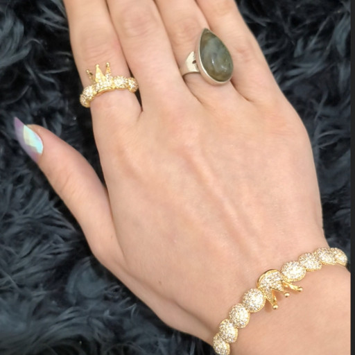 ست لوکس دستبندوانگشترطرح طلا