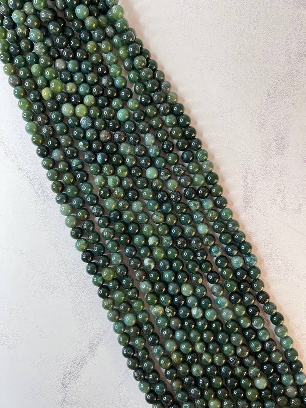 ریسه سنگ عقیق خزه ای اصل سایز۸