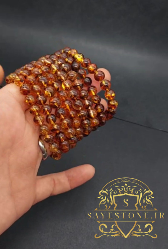 مشخصات وسفارش دستبندکهربای اصل