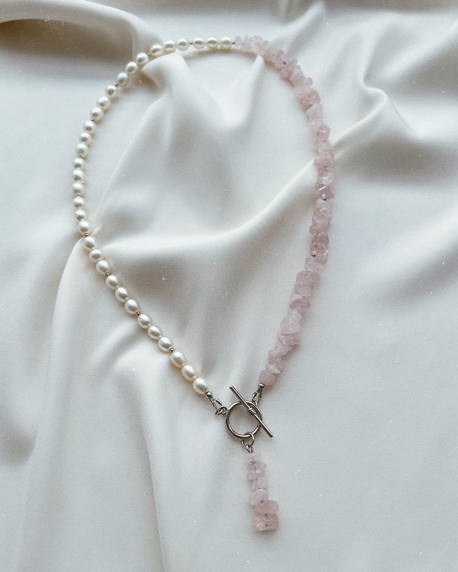 گردنبندرنانه رزکوارتزاصل