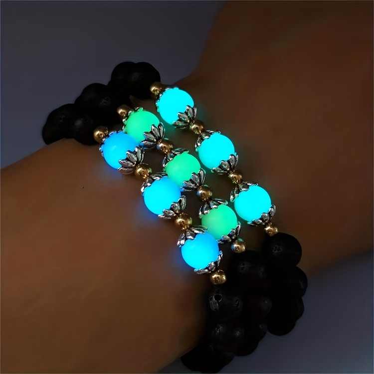 دستبنداسپرت سنگ اونیکس وشبتاب