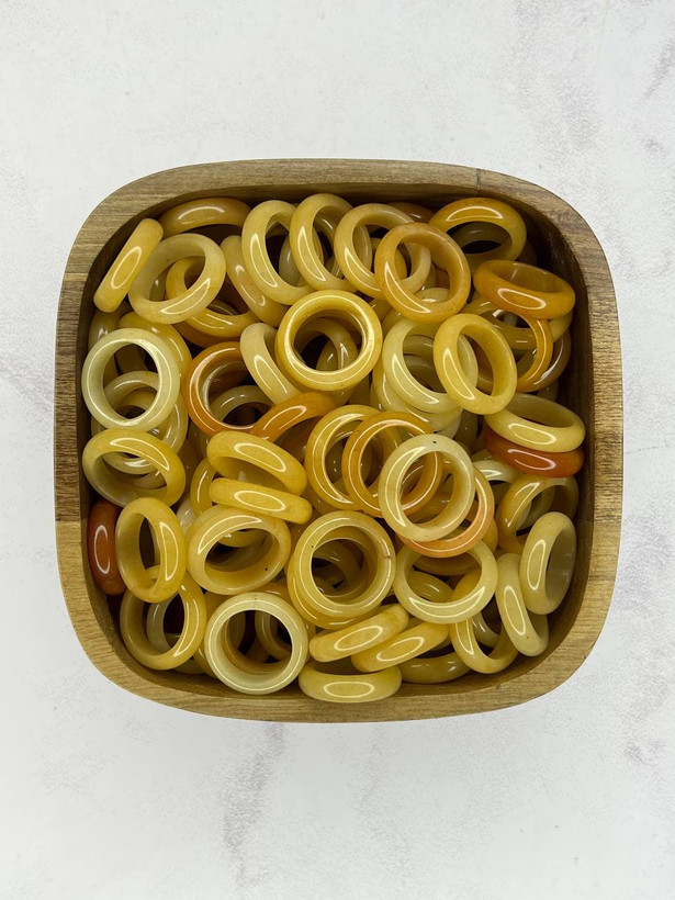 حلقه سنگی سنگ کلسیت زرداصل ومعدنی