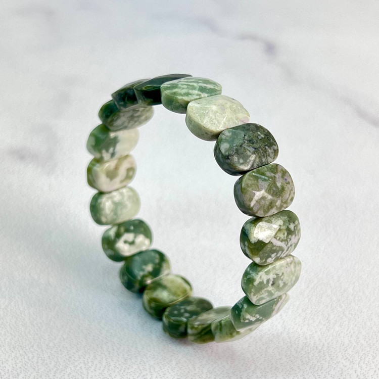 مشخصات قیمت وخریددستبندسنگ عقیق خزه ای