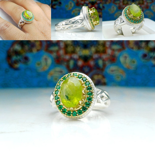 مشخصات قیمت وخریدانگشترمردانه سنگ زبرجداصل