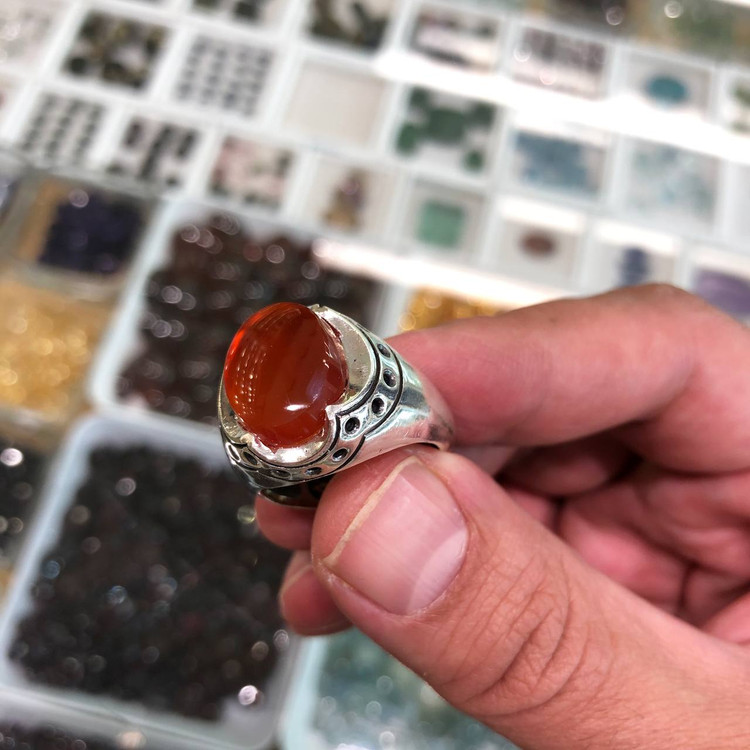 قیمت وخریدانگسترمردانه عقیق سرخ