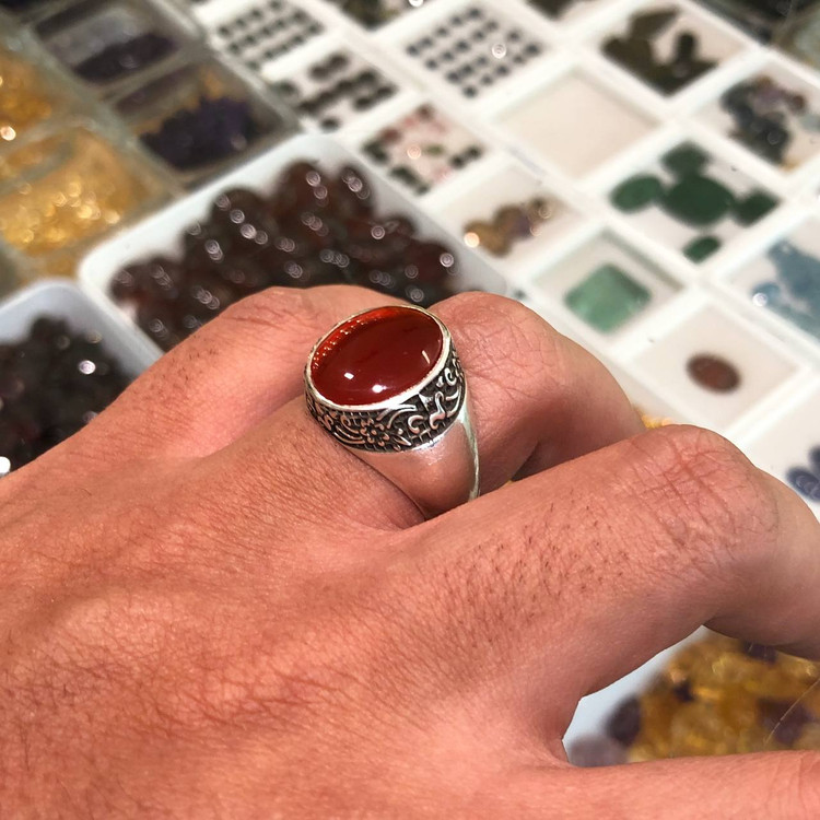 انگشترنقره925عقیق