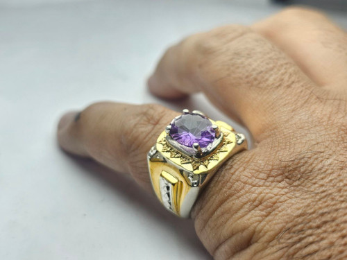 مشخصات قیمت وخریدانگشترمردانه آمیتیست