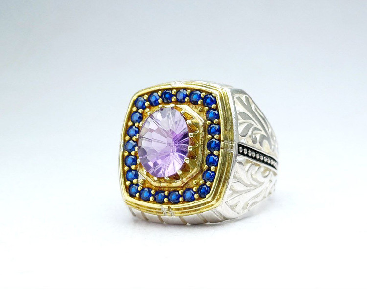 قیمت ومشخصات انگشترنقره مردانه آمیتیست