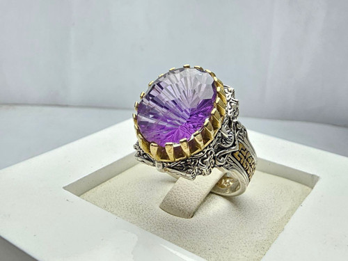 مشخصات قیمت وخریدانگشترمردانه آمیتیست