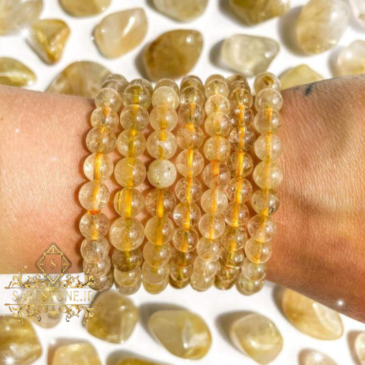 مشخصات قیمت وخریددستبندسنگ سیترین