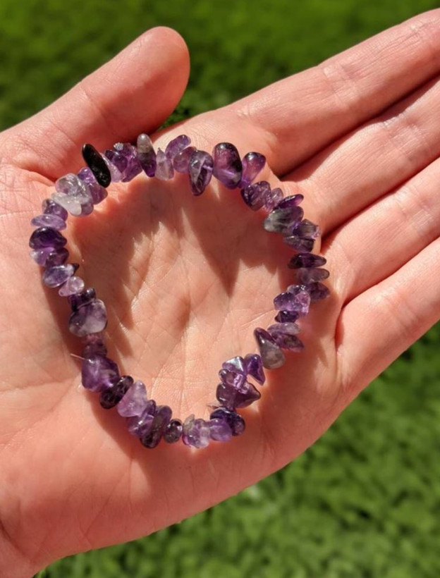 دستبندکشی سنگ آمیتیست برزیلی