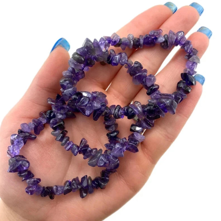 مشخصات قیمت وخریددستبندسنگ آمیتیست اصل