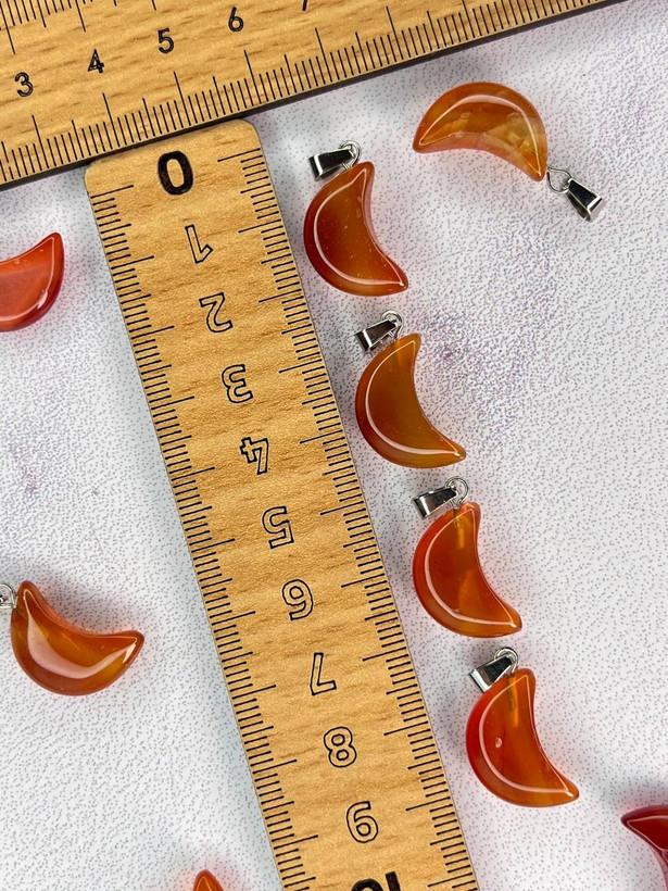 پلاک سنگی عقیق کارنلین اصل تراش ماه