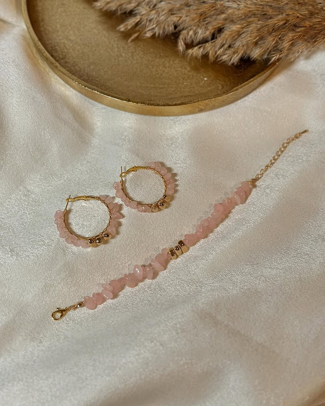 نیم ست سنگ رزکوارتزاصل ومعدنی