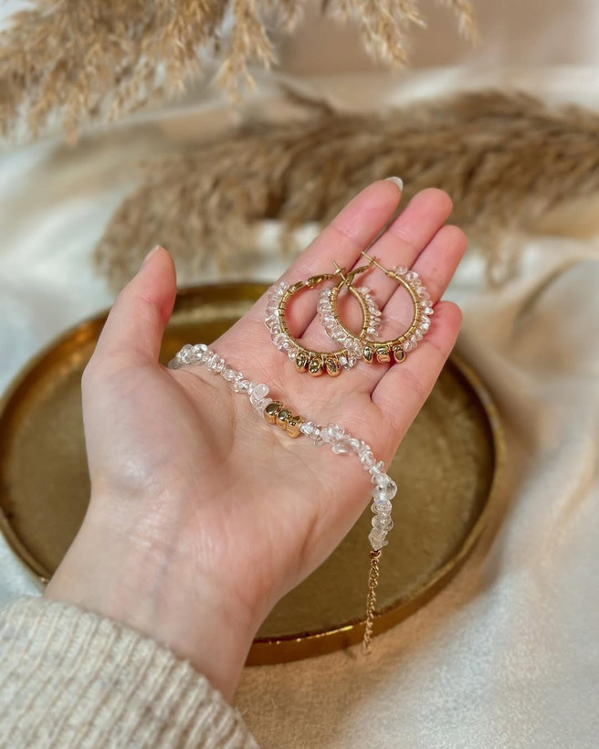 خریددستبندسنگ کوارتزشفاف