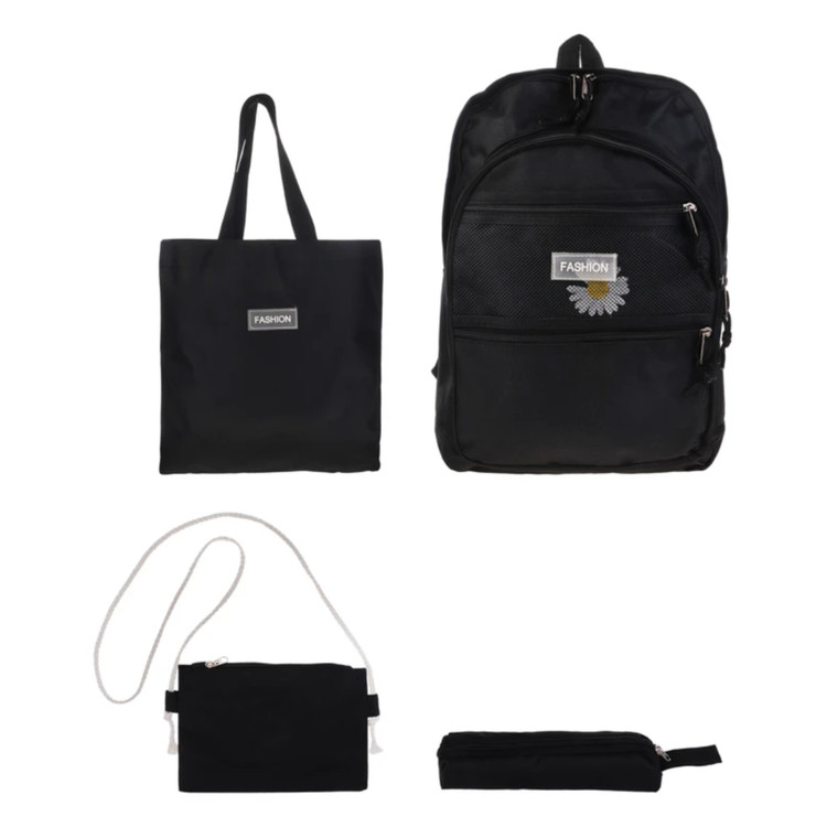 ست کوله پشتی وکیف رنگ مشکی