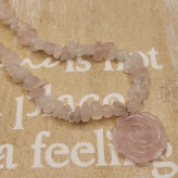 مشخصات قیمت وخریدگردنبندسنگ رزکوارتز