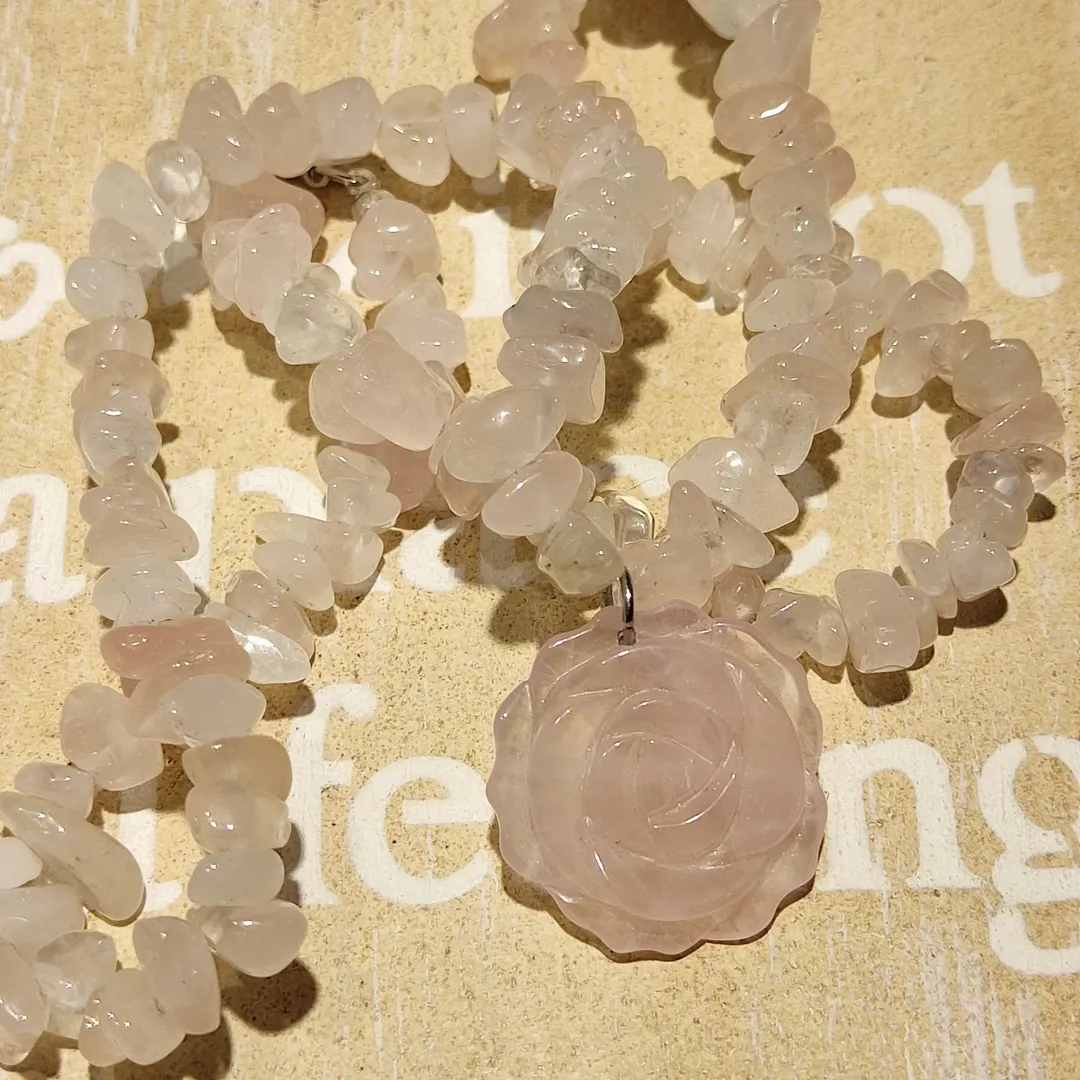 خریدگردنبندسنگ رزکوارتز