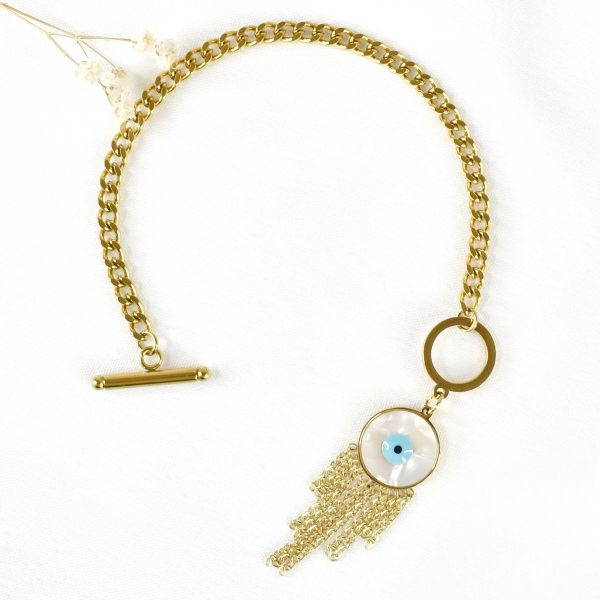 دستبندلوکس زنانه طرح چشم نظر