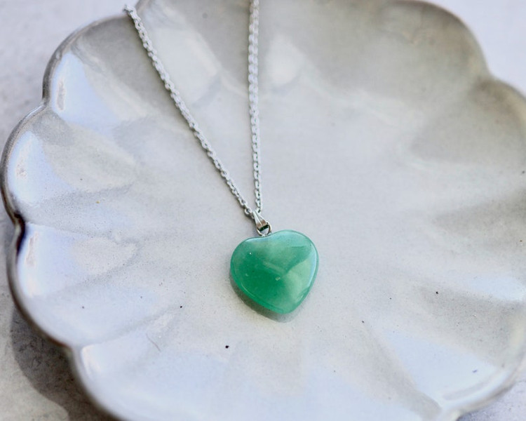 پلاک گردنی سنگ آونتورین سبز سنگ شانس واقبال