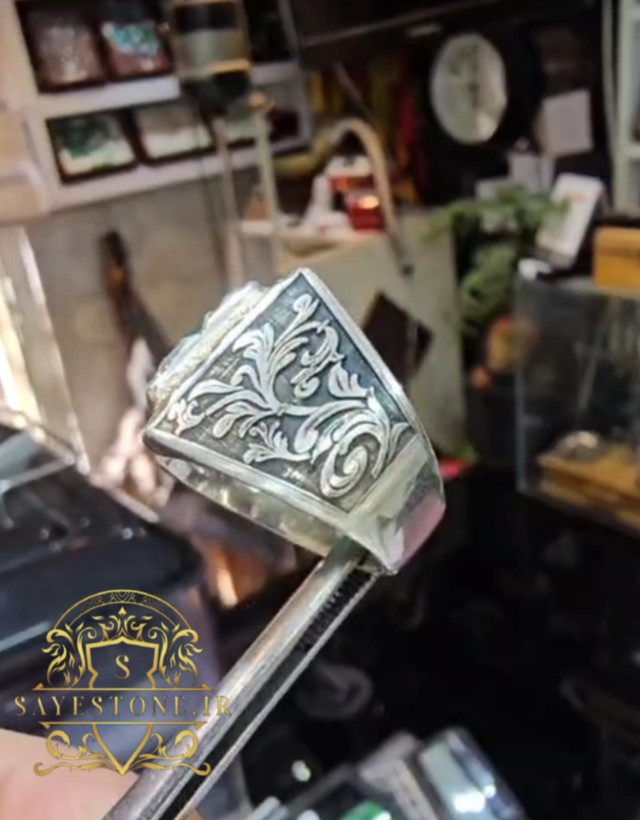 انگشترنقره کاردست زمردزامبیا