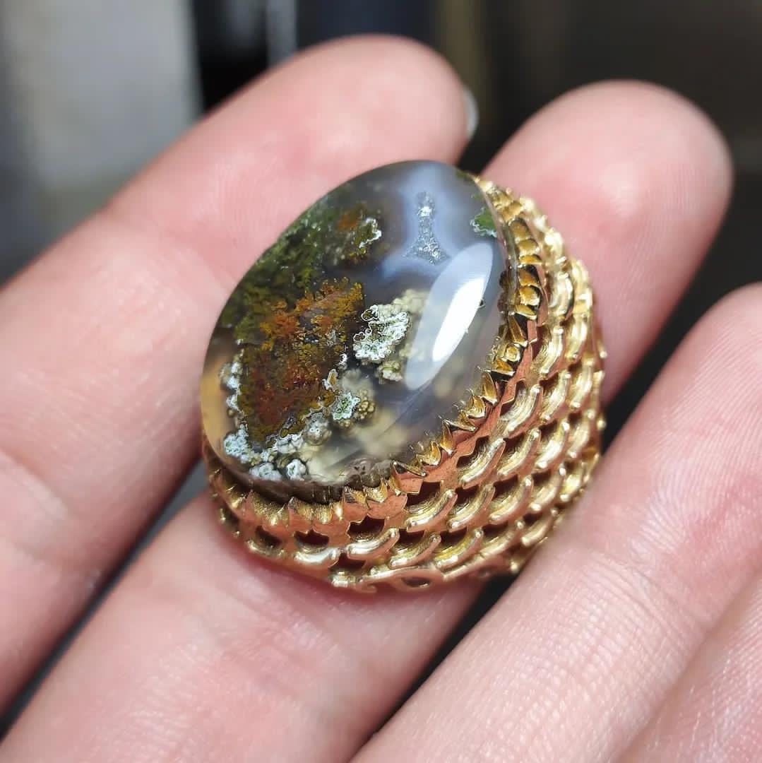 قیمت وخریدانگشترمردانه سنگ شجراصل ومعدنی