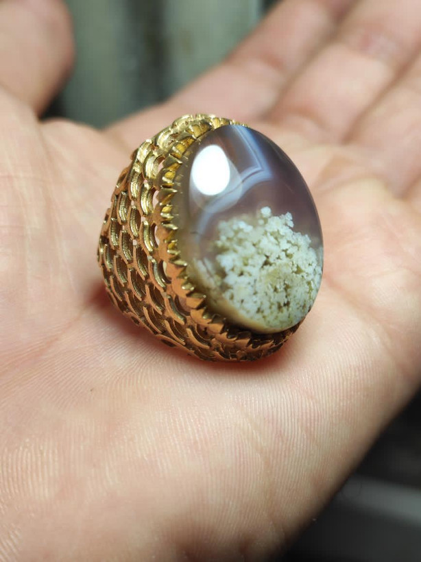 انگشترنقره مردانه باسنگ شجر