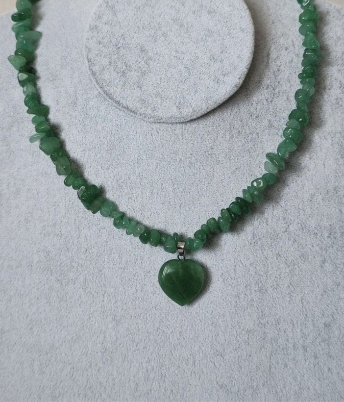 گردنبندسنگ آونتورین قلبی